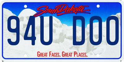 SD license plate 94UD00