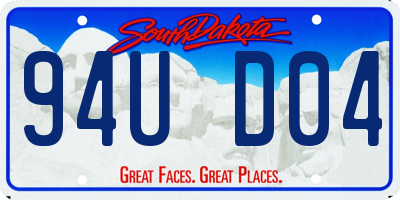 SD license plate 94UD04