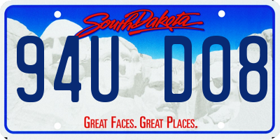 SD license plate 94UD08