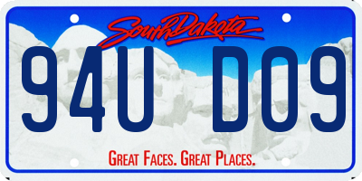 SD license plate 94UD09
