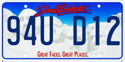 SD license plate 94UD12