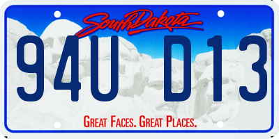 SD license plate 94UD13