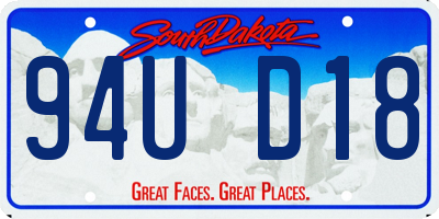 SD license plate 94UD18