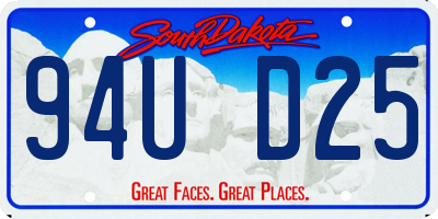 SD license plate 94UD25