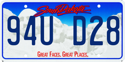 SD license plate 94UD28