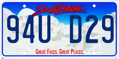 SD license plate 94UD29