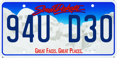 SD license plate 94UD30