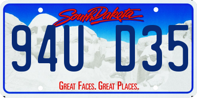 SD license plate 94UD35