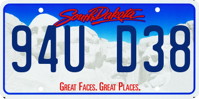 SD license plate 94UD38