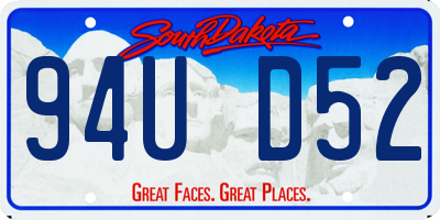SD license plate 94UD52