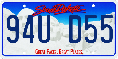 SD license plate 94UD55