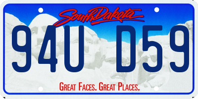 SD license plate 94UD59