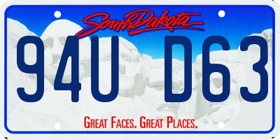 SD license plate 94UD63