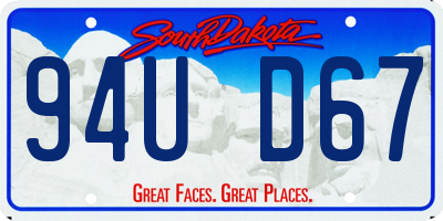 SD license plate 94UD67