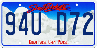 SD license plate 94UD72