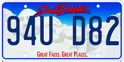 SD license plate 94UD82