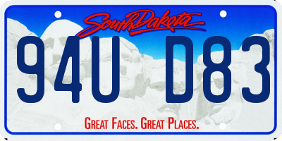 SD license plate 94UD83