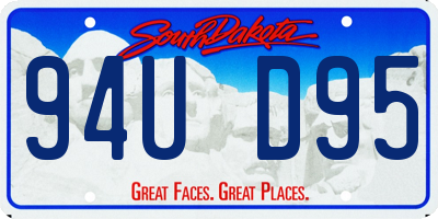 SD license plate 94UD95