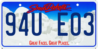 SD license plate 94UE03
