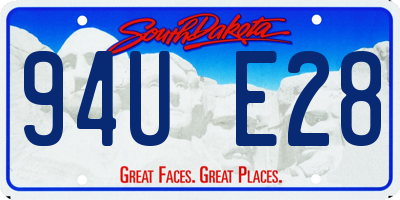 SD license plate 94UE28