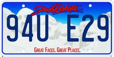 SD license plate 94UE29