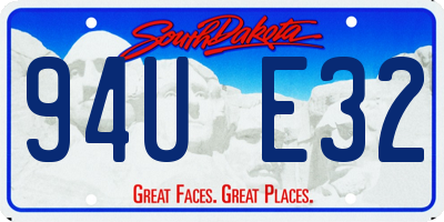 SD license plate 94UE32