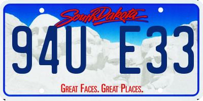 SD license plate 94UE33