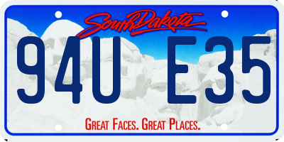 SD license plate 94UE35