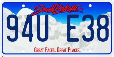 SD license plate 94UE38