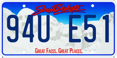 SD license plate 94UE51