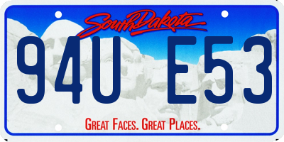 SD license plate 94UE53