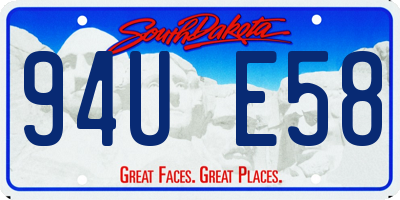 SD license plate 94UE58