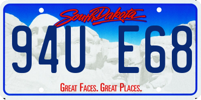 SD license plate 94UE68