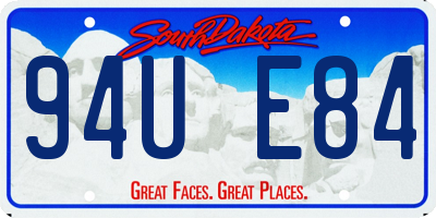 SD license plate 94UE84