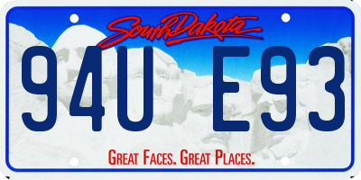 SD license plate 94UE93