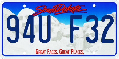 SD license plate 94UF32