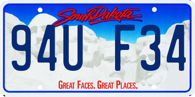 SD license plate 94UF34