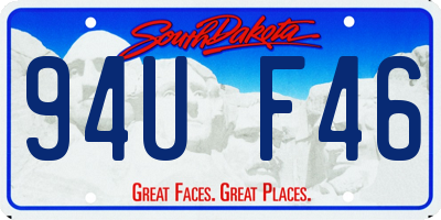 SD license plate 94UF46