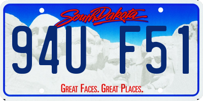 SD license plate 94UF51