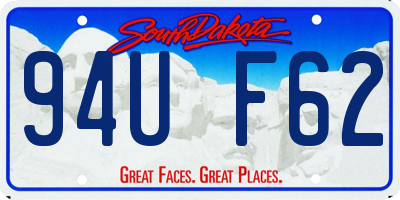 SD license plate 94UF62