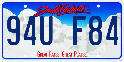 SD license plate 94UF84
