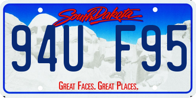 SD license plate 94UF95