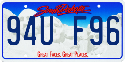SD license plate 94UF96