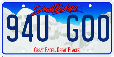 SD license plate 94UG00