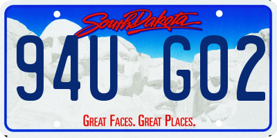 SD license plate 94UG02