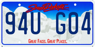 SD license plate 94UG04