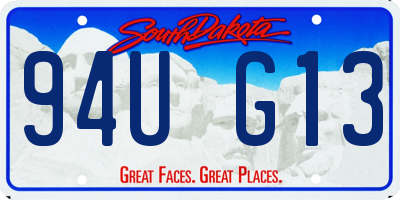 SD license plate 94UG13