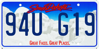 SD license plate 94UG19