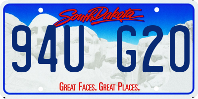 SD license plate 94UG20