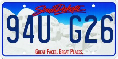 SD license plate 94UG26